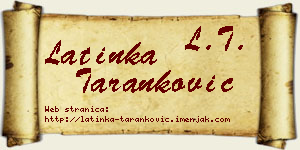 Latinka Taranković vizit kartica